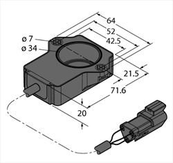 Miniature Encoder RI20P1-QR20-LU4X2- 0,15-DT04-3P Turck